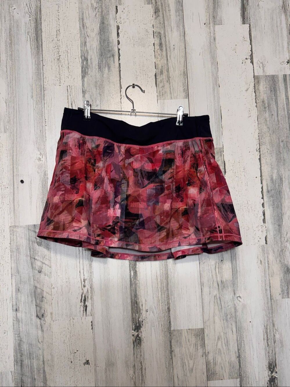 Lululemon Pace Rival Skirt Multi Pink Floral Abstract Tennis Running Womens 10
